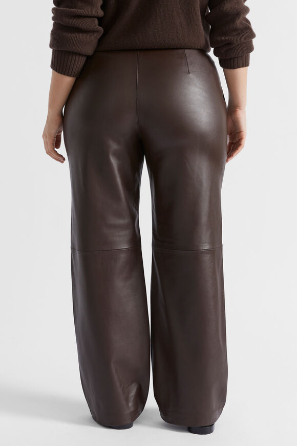 Leather Tailored Pant  Dark Espresso  hi-res