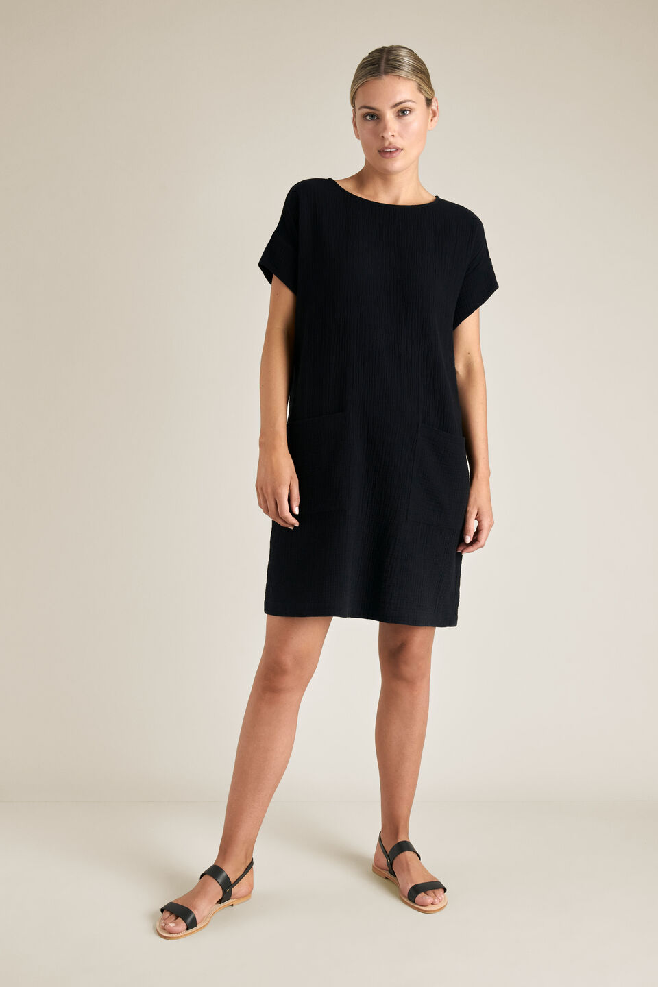 Cheesecloth Shift Dress  