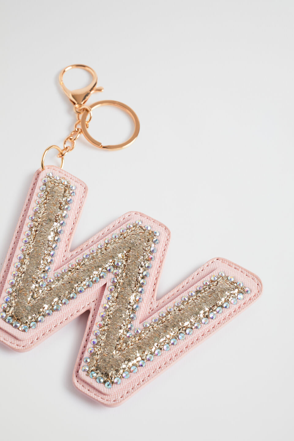 Glitter Initial Keyring