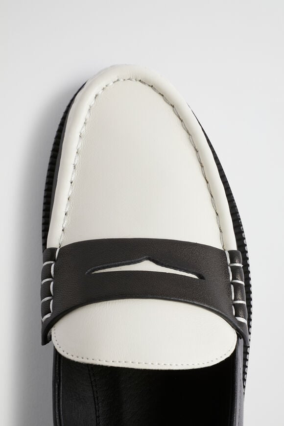 Kendall Leather Penny Loafer  Midnight Bone  hi-res