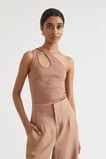 One Shoulder Cut Out Tank  Rose Taupe  hi-res