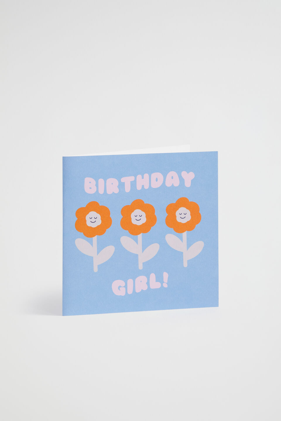 Large Birthday Girl Daisy Card  Multi