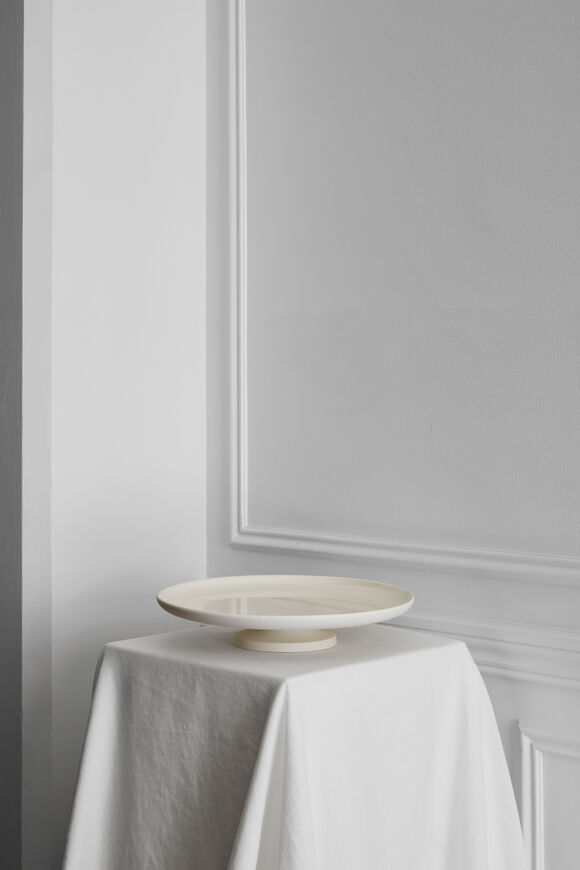 Footed Serving Platter  Alabaster  hi-res