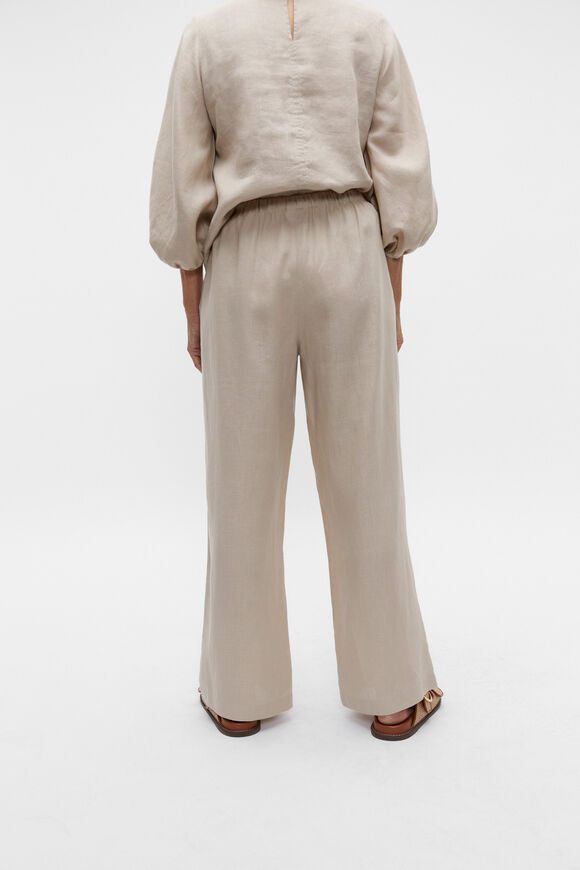 Core Linen Wide Leg Tie Pant  Cool Sand  hi-res