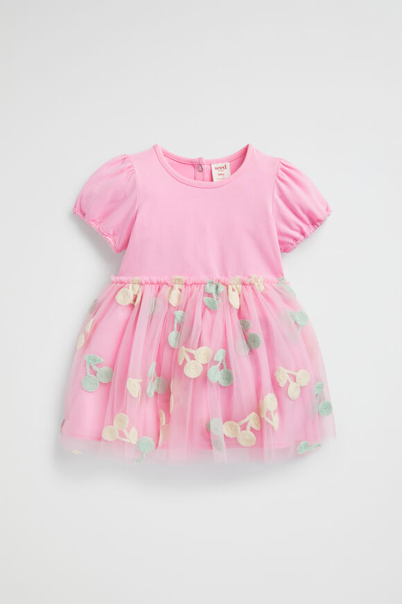 Multi Cherry Splice Dress  Candy Pink  hi-res