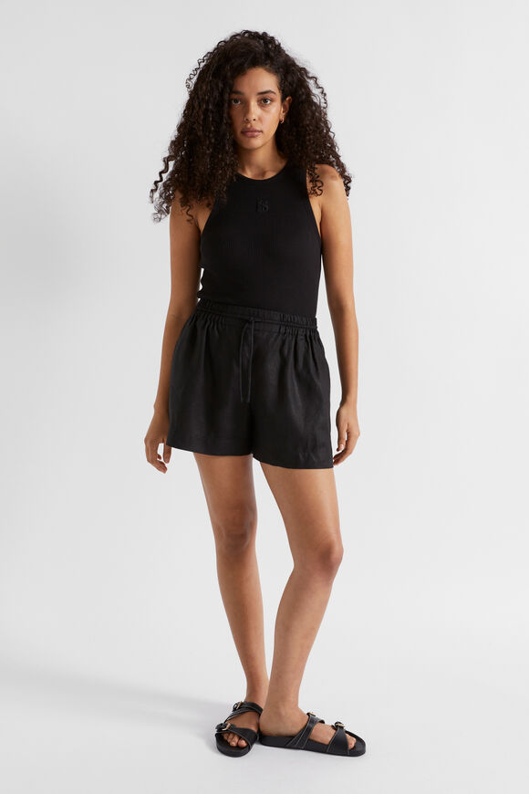 Waffle Logo Tank  Black  hi-res