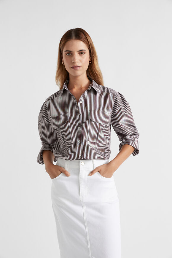 Stripe Cargo Shirt  Affogato Stripe  hi-res