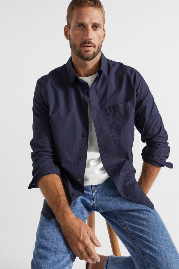 Poplin Shirt  Midnight Blue  hi-res