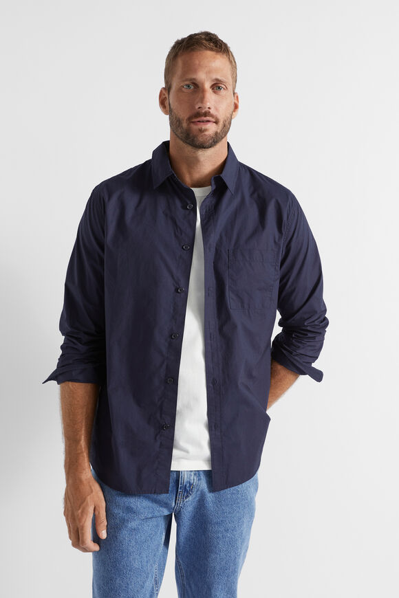 Poplin Shirt  Midnight Blue  hi-res