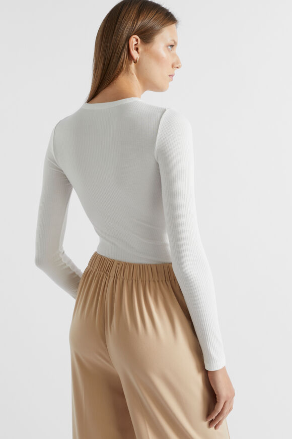 Core Rib Crew Top  Cloud Cream  hi-res