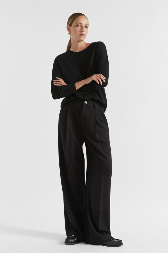 Babywool Curve Hem Top  Black  hi-res