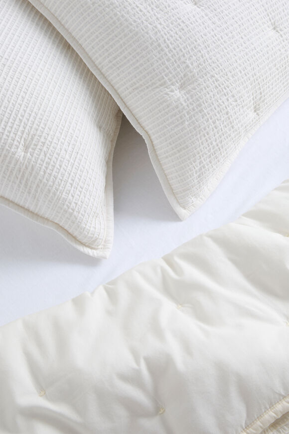 Nia Pleat Standard Pillowcase Set of 2  Cloud Cream  hi-res