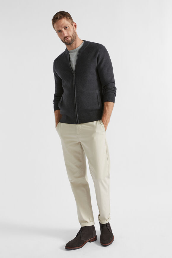 Knit Bomber  Charcoal Marle  hi-res