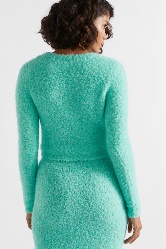 Boucle Crop Knit  Opal Marle  hi-res