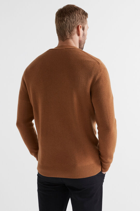 Merino Wool Cardigan  Nutmeg  hi-res