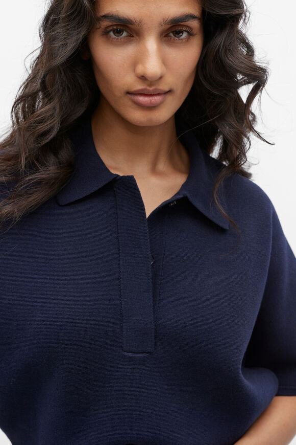 Relaxed Short Sleeve Polo  Midnight Sky  hi-res