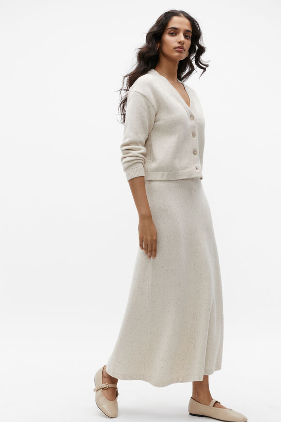 Speckle Knit Cardigan  Vanilla Cream Fleck  hi-res