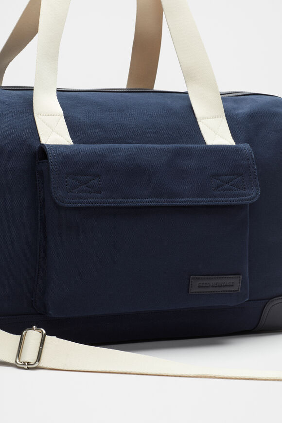 Canvas Weekender Bag  Midnight Blue  hi-res