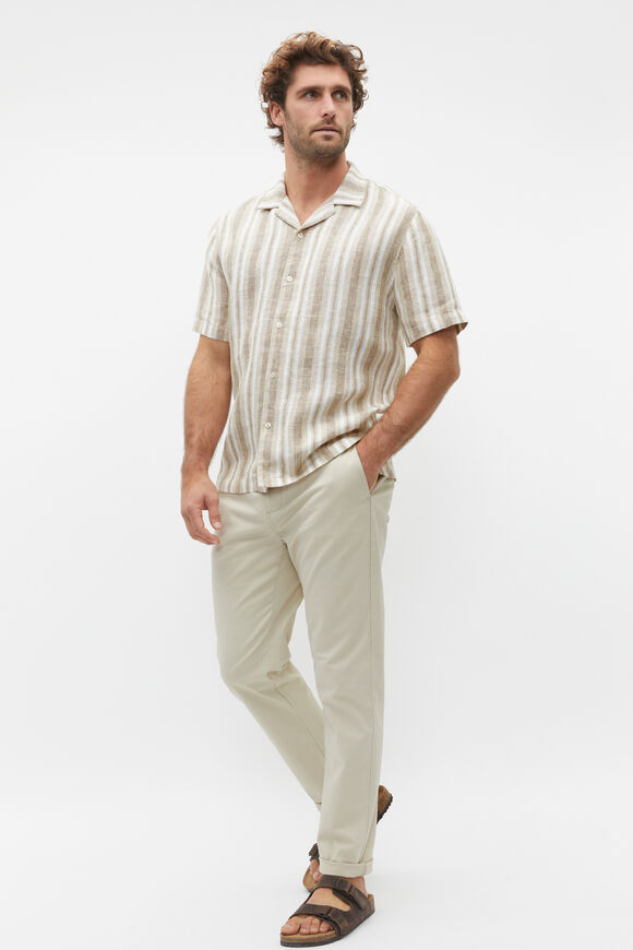 Stripe Linen Shirt  Sepia Multi  hi-res