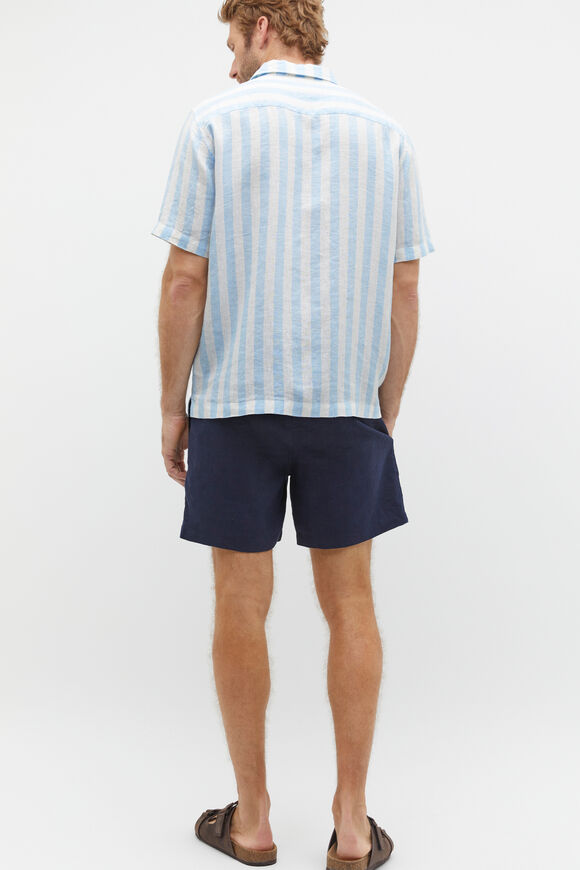 Linen Utility Shirt  Clear Blue Stripe  hi-res