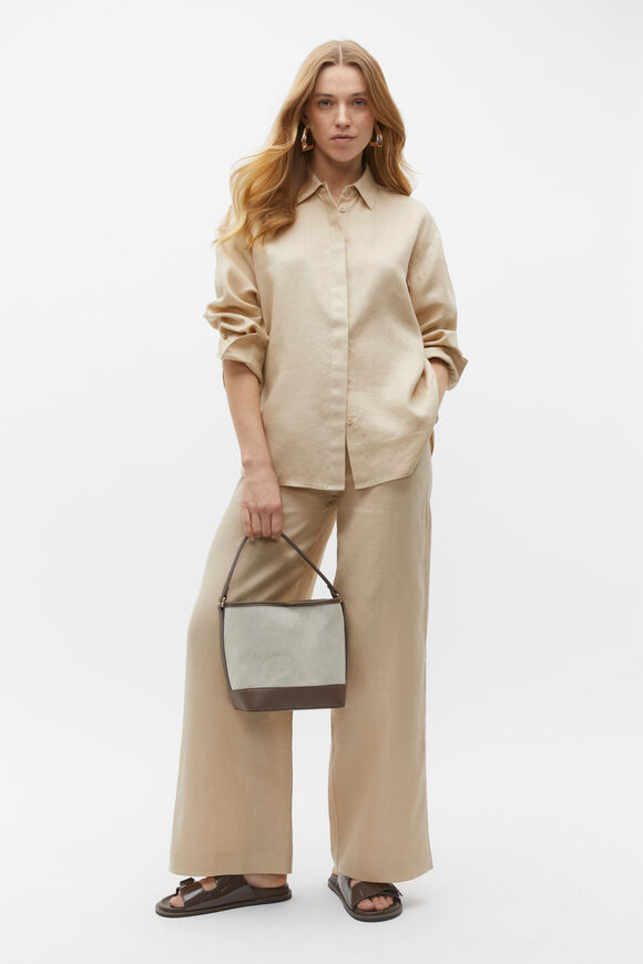 Core Linen Boyfriend Shirt  Sandshell  hi-res