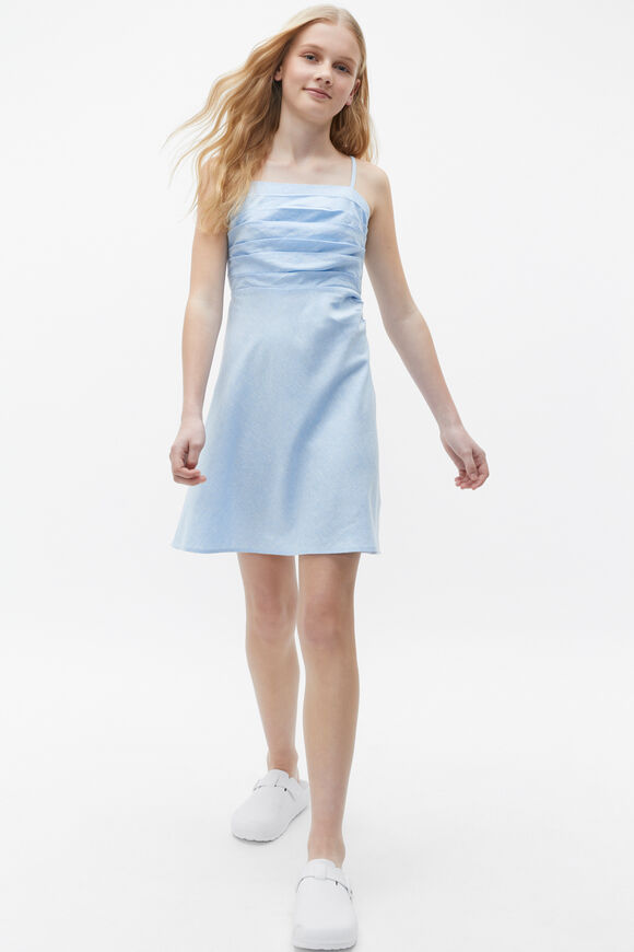 Crossdye Dress  Sky Blue  hi-res