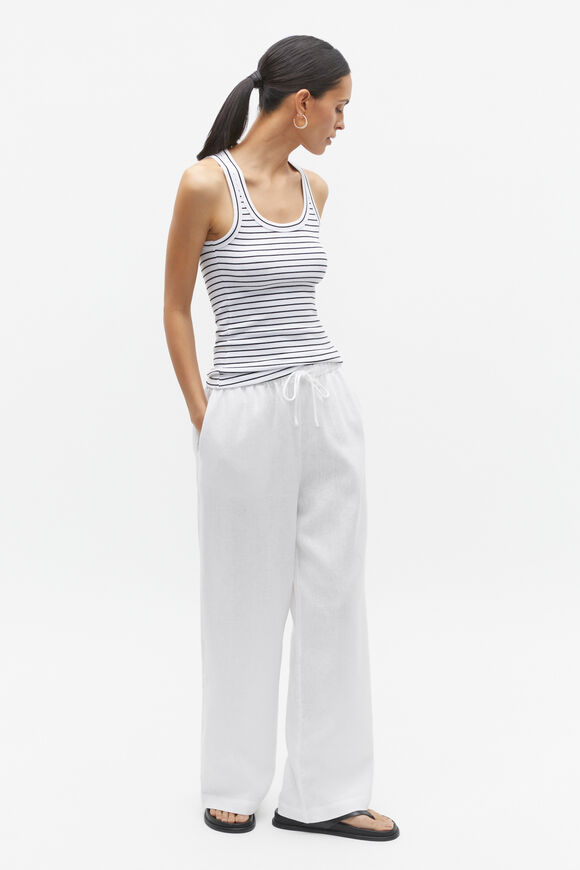 Australian Cotton Rib Tank  Mono Stripe  hi-res