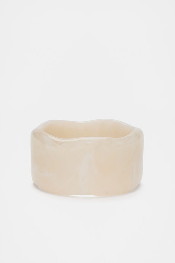 Wide Resin Bangle  Cloud Cream  hi-res