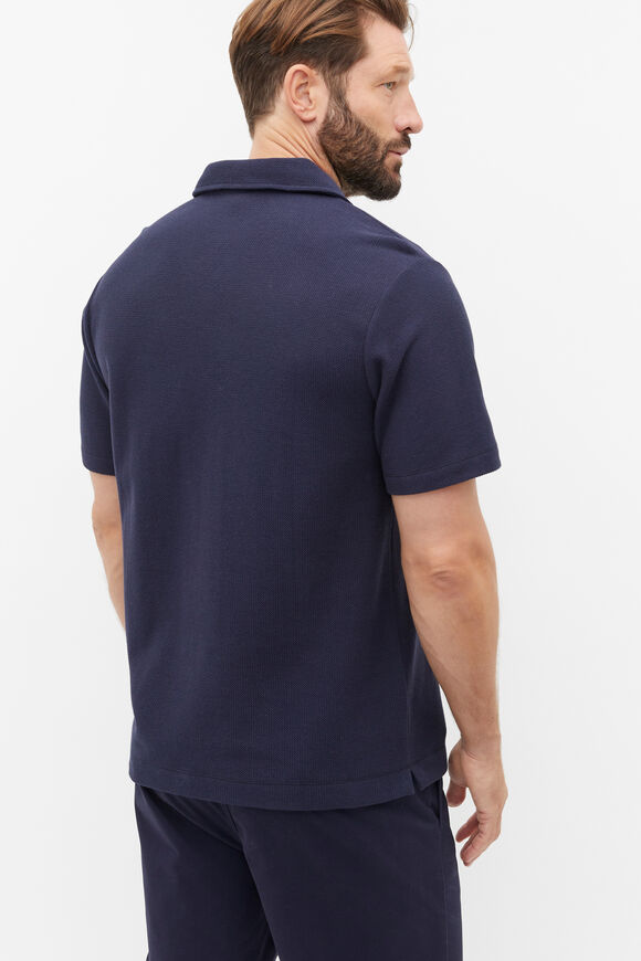 Half Zip Polo  Midnight Blue  hi-res