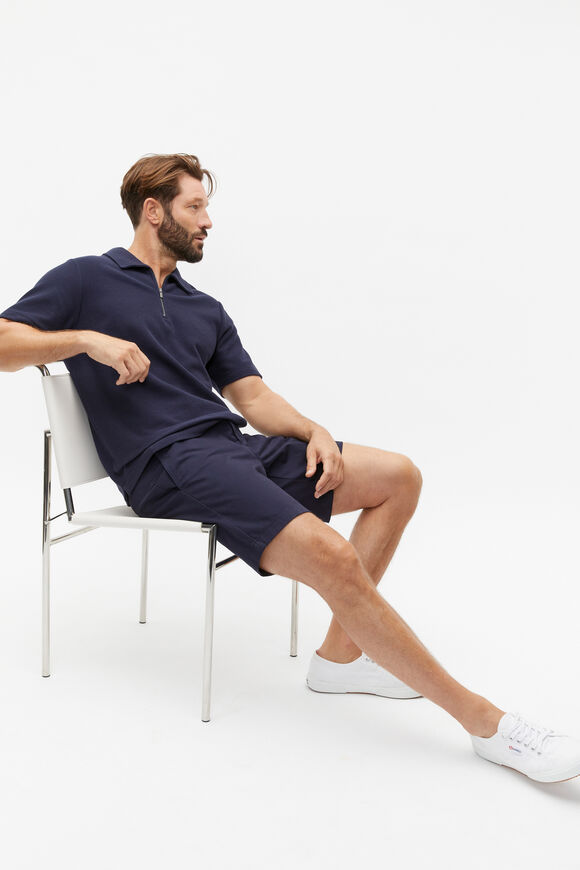Half Zip Polo  Midnight Blue  hi-res