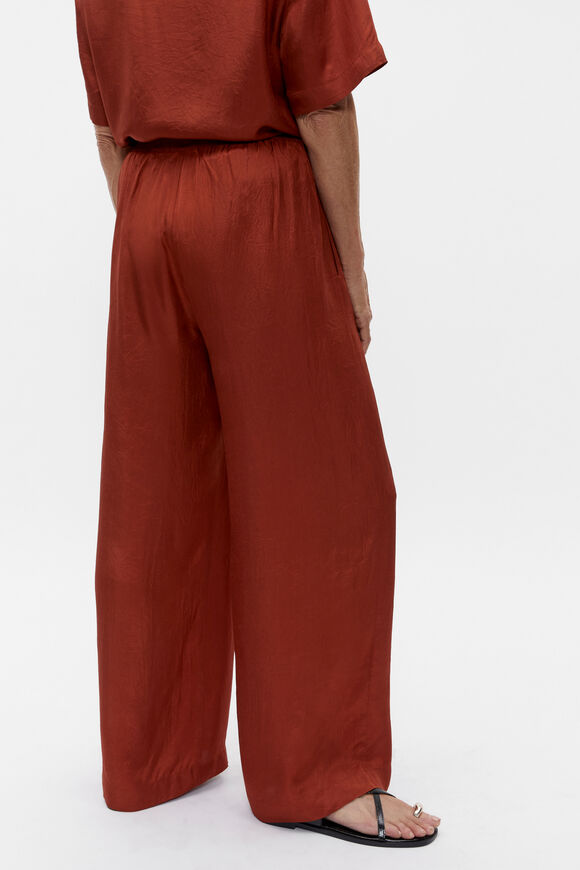 Textured Satin Pant  Russet  hi-res