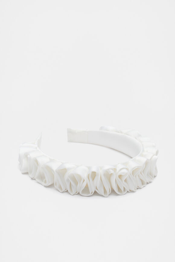 Rosette Alice Band  Classic White  hi-res