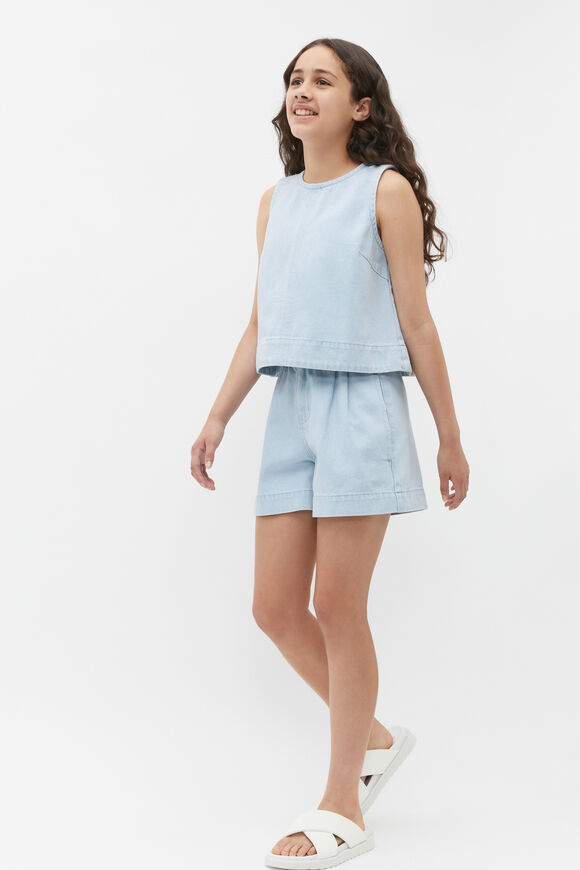 Denim Shell Top  Glacier Denim  hi-res