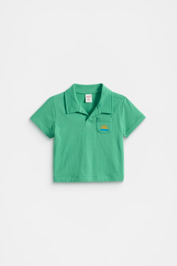 Jersey Polo  Deep Emerald  hi-res