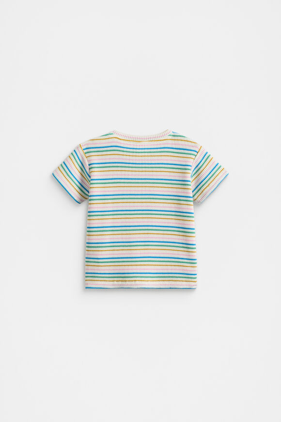 Stripe Waffle Tee  Multi  hi-res