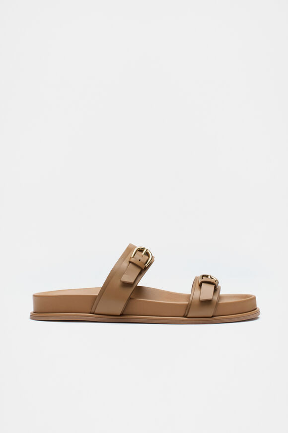 Alexis Buckle Slide  Caramel  hi-res