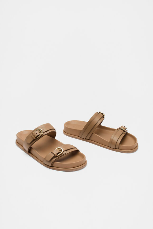 Alexis Buckle Slide  Caramel  hi-res