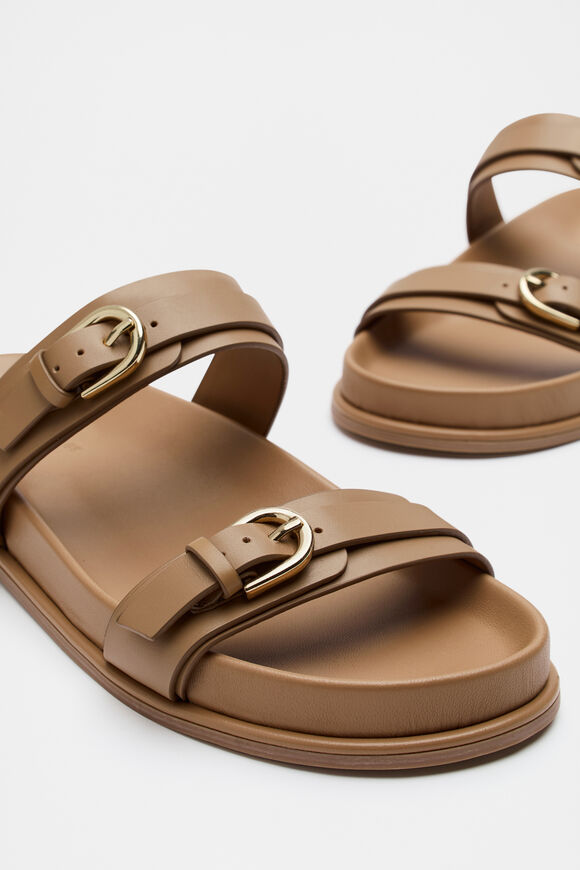 Alexis Buckle Slide  Caramel  hi-res