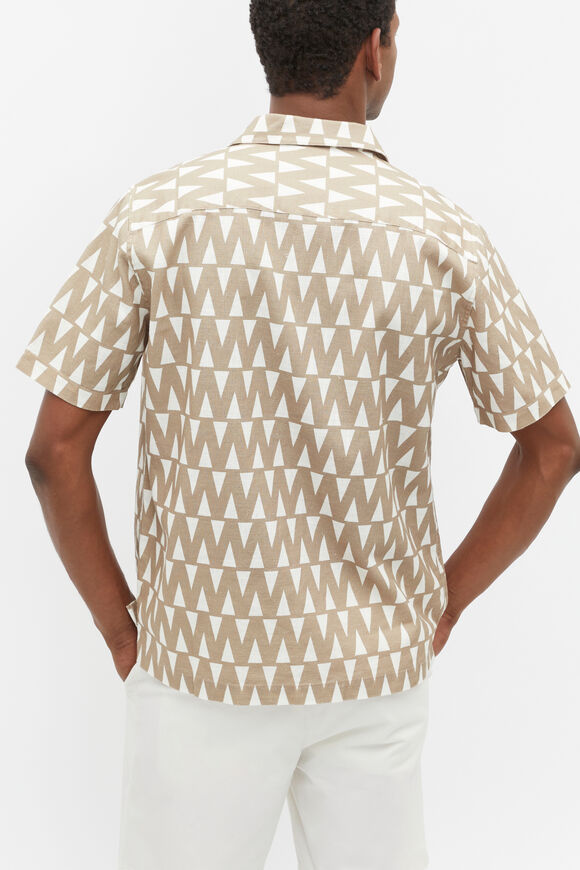 Geo Print Shirt  Hazelnut Multi  hi-res