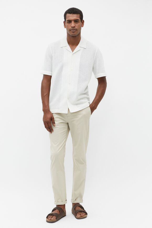 Textured Open Weave Shirt  Vintage White  hi-res