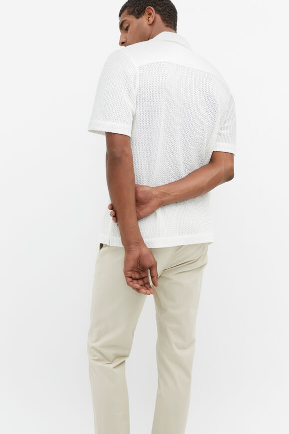 Textured Open Weave Shirt  Vintage White  hi-res