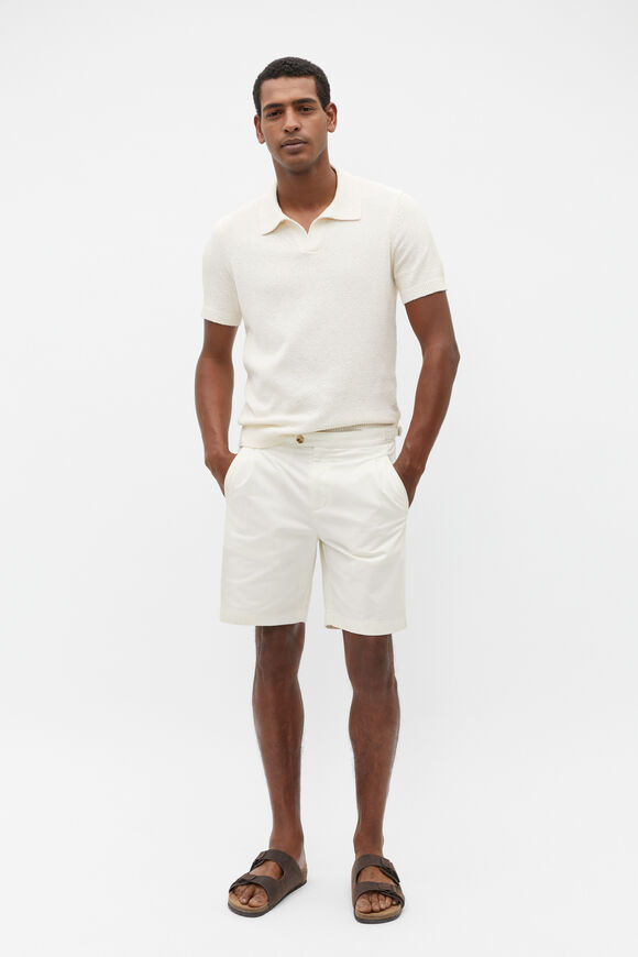 Textured Trophy Polo  Chalk  hi-res