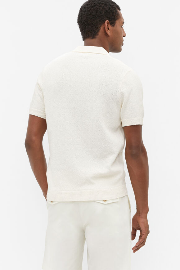 Textured Trophy Polo  Chalk  hi-res