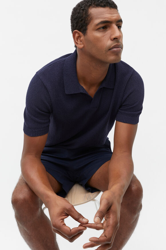 Textured Trophy Polo  Midnight Blue  hi-res