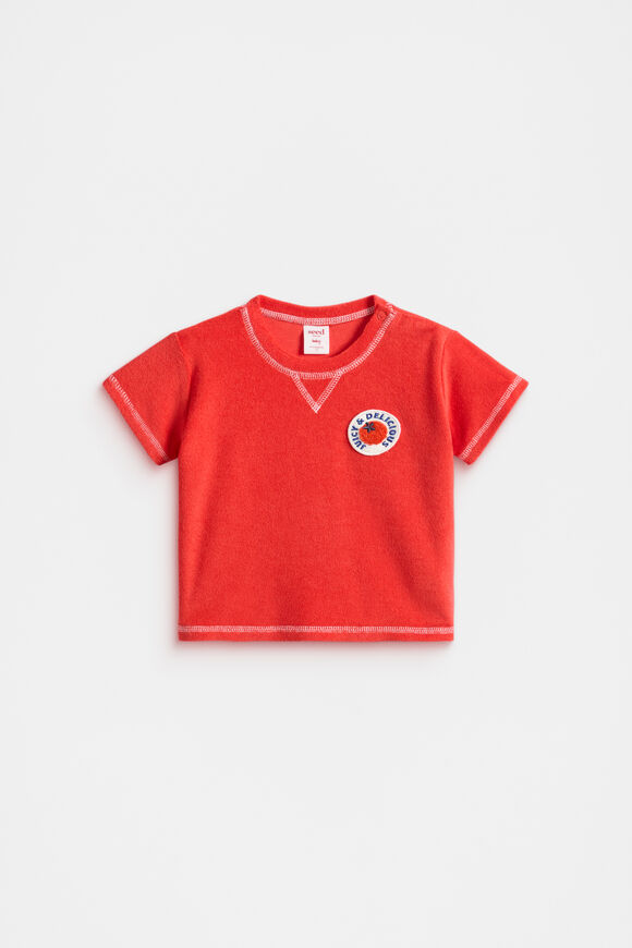 Towelling Tee  Strawberry Red  hi-res
