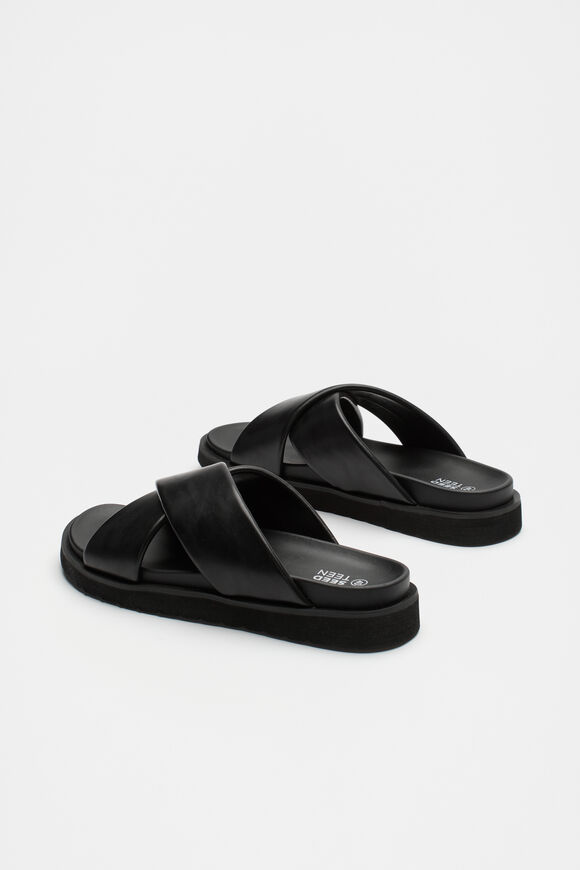 Crossover Footbed Slide  Black  hi-res