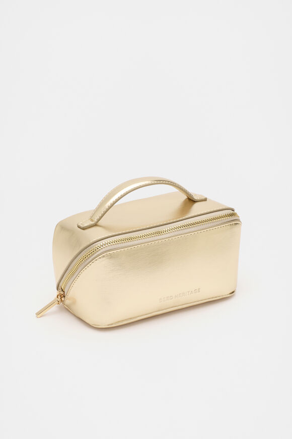 Zip Around Cosmetic Case Small  Pale Gold  hi-res