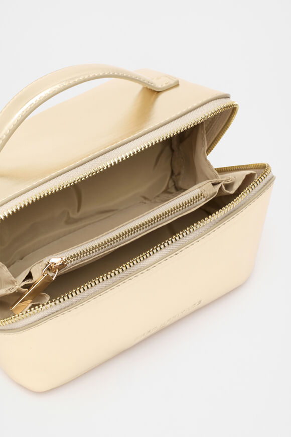 Zip Around Cosmetic Case Small  Pale Gold  hi-res