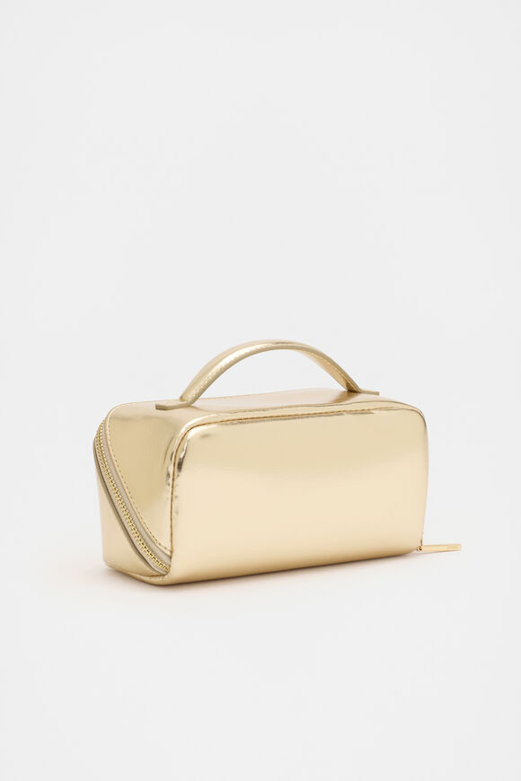 Zip Around Cosmetic Case Small  Pale Gold  hi-res