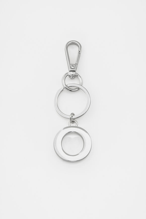 Silver Initials Keyring  O  hi-res